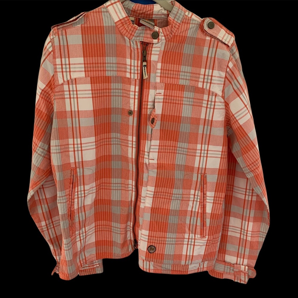Merrell Orange Plaid OutDoor Jacket Size Large